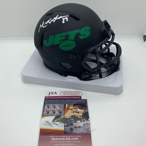 Mark Gastineau Signed New York Jets Eclipse Speed Mini Football Helmet JSA COA